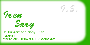 iren sary business card