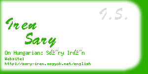 iren sary business card